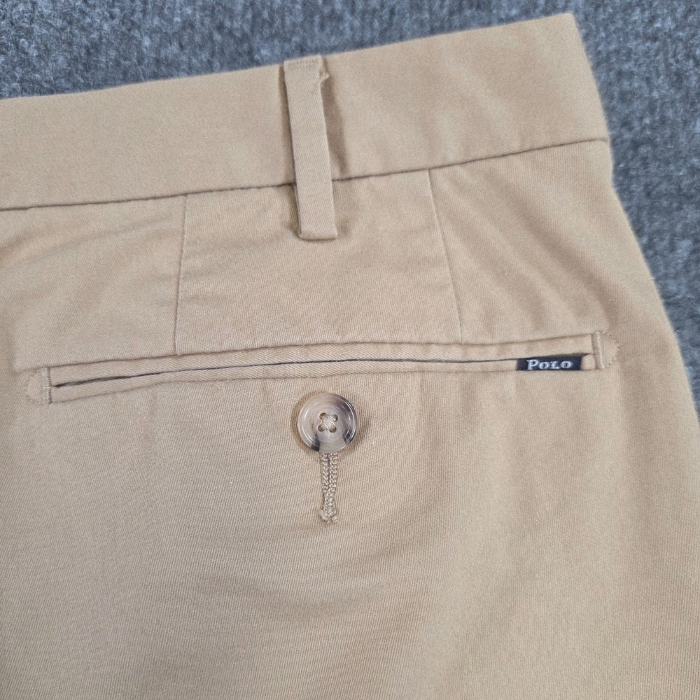 Polo Ralph Lauren Mens 40 Khaki Stretch Straight Fit Chino Shorts - Picture 15 of 15